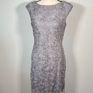 Lauren Ralph Lauren Evening Lace Overlay Dress Size 8